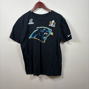 Nike Black Graphic Tee Blue Gold Athletic Cut Mens Large Streetwear